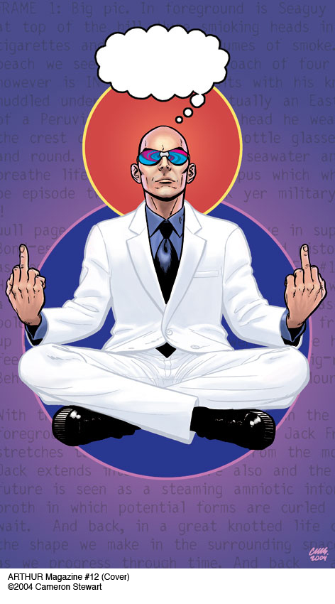 Grant Morrison sort portrait by Cameron Stewart